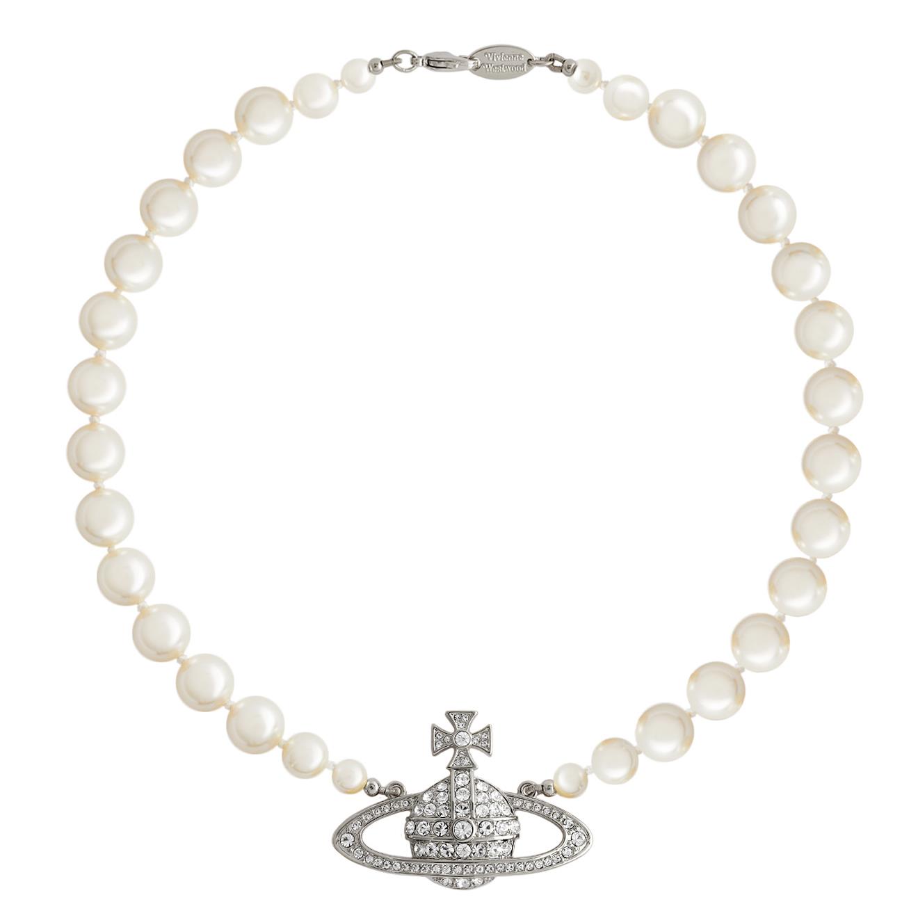 Vivienne Westwood One Row Pearl Bas Relief Choker